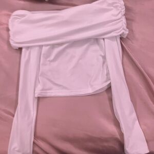 White off shoulder top worn once